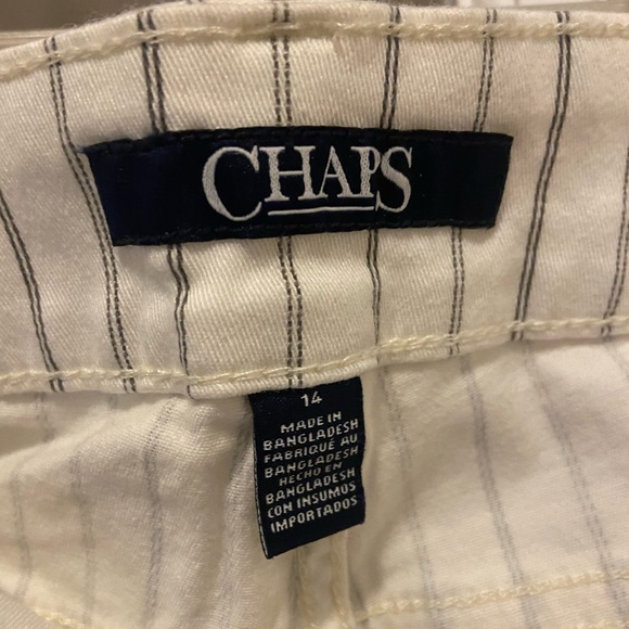Chaps white striped capris NWT - Picture 4 of 7